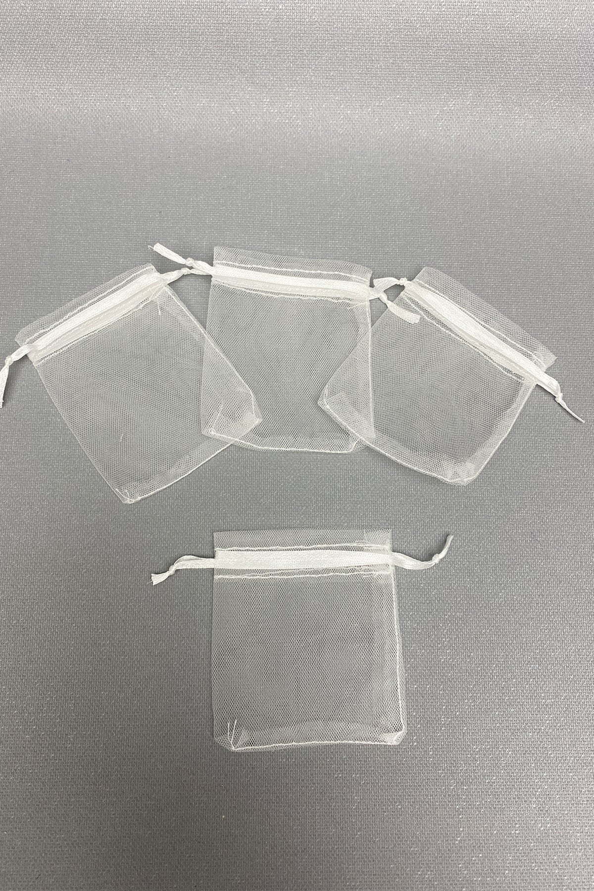 Tesbih Boy Şeffaf Tül Kese 100 Adet (7*9cm)