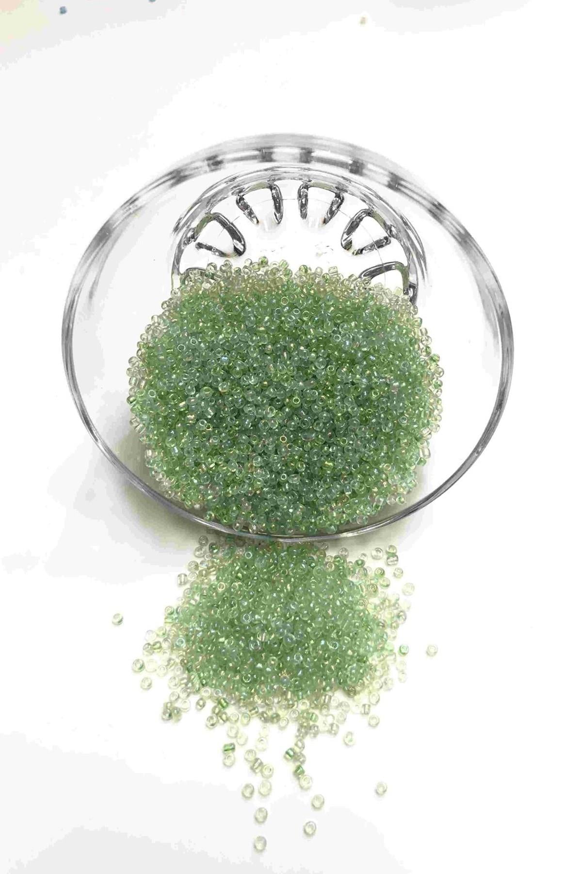 Wholesale Light Mint Green Sand Beads 2 mm 50 gr