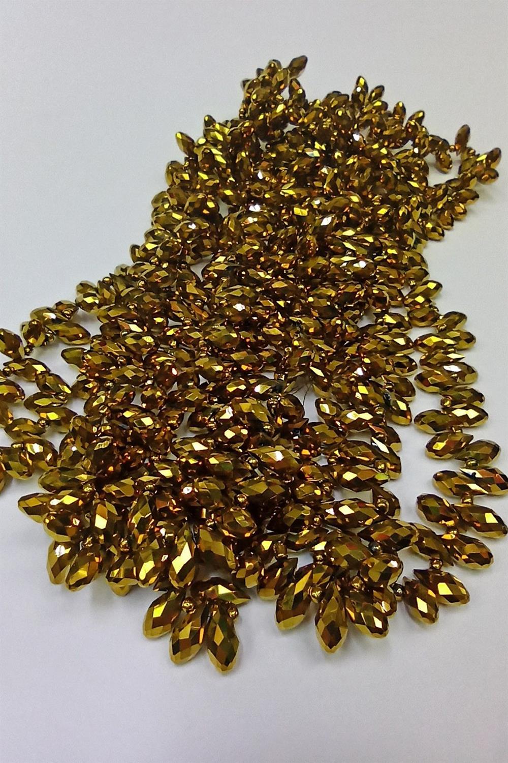 Wholesale Golden Yellow Array Drop Crystal