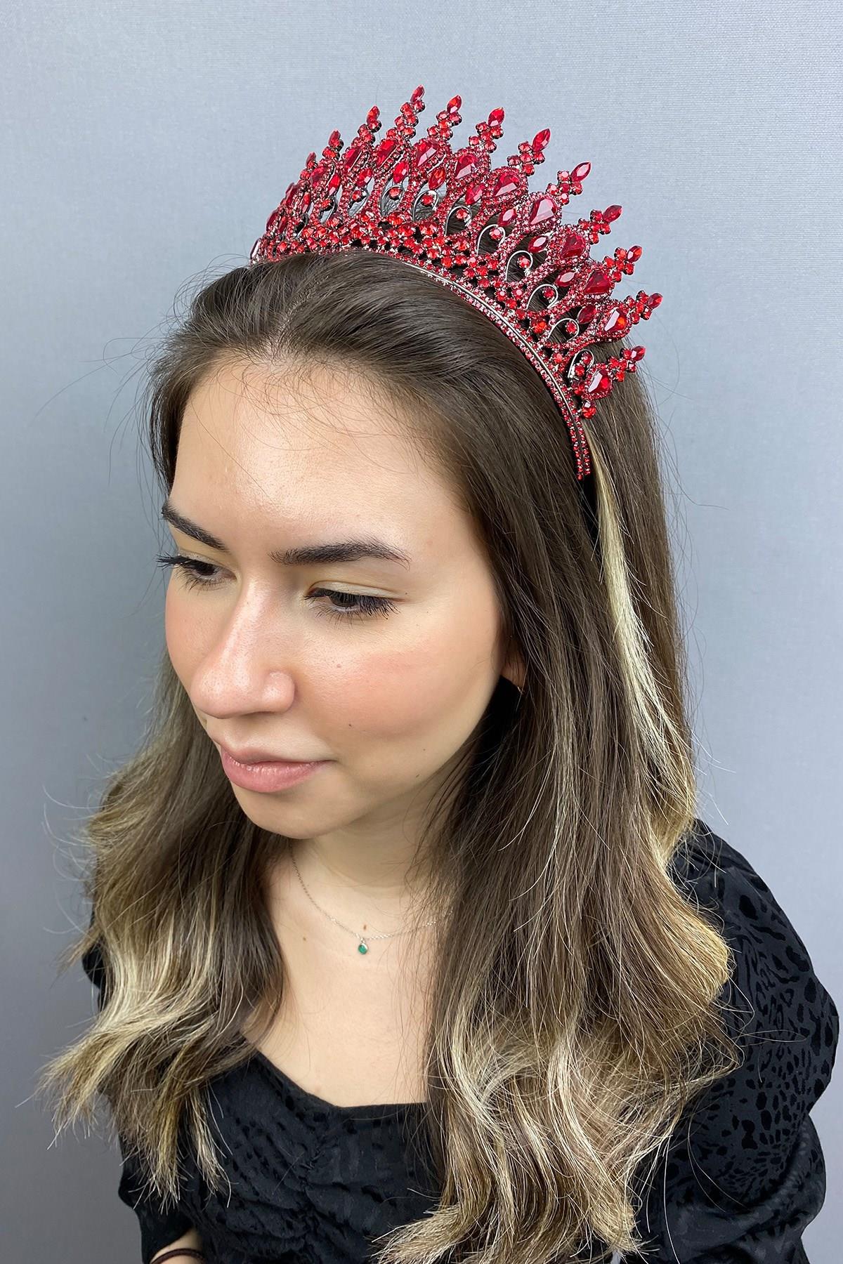 Wholesale Anthracite Red Henna Henna Bridal Crown