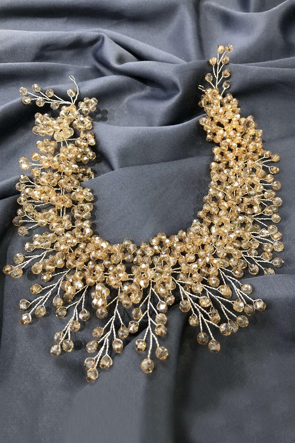 الجملة العسل الكريستال الملون الشعر وملحقات الحجاب