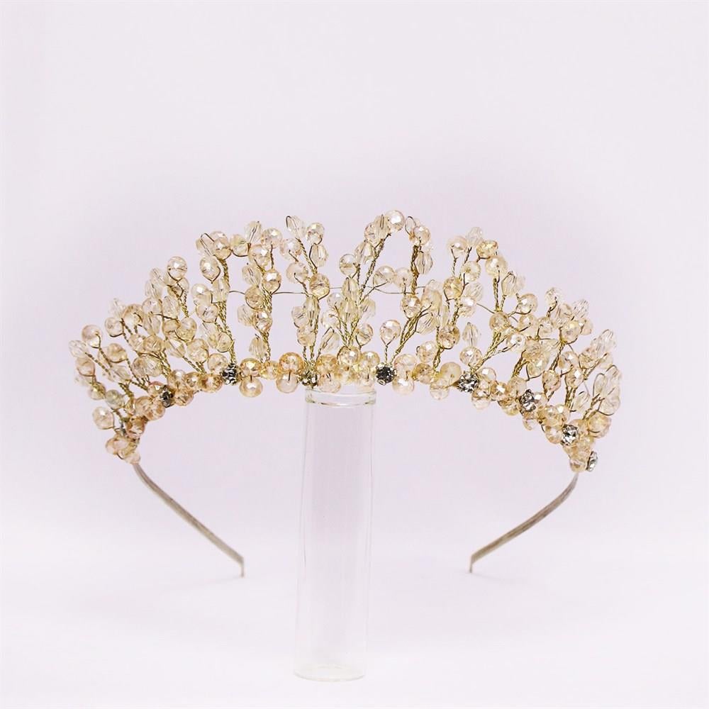 Wholesale Honey Color Transparent Crystal Hair Accessory