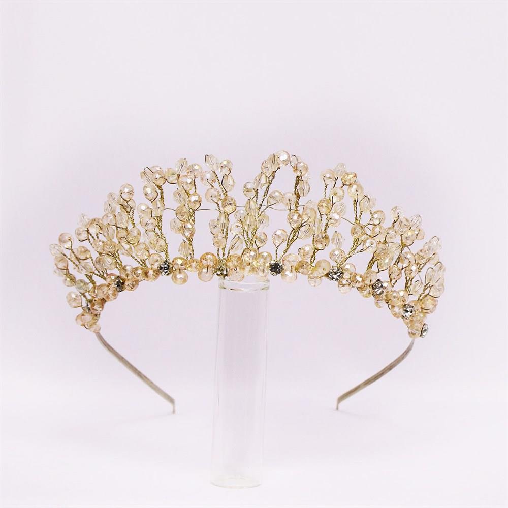 Wholesale Honey Color Transparent Crystal Hair Accessory
