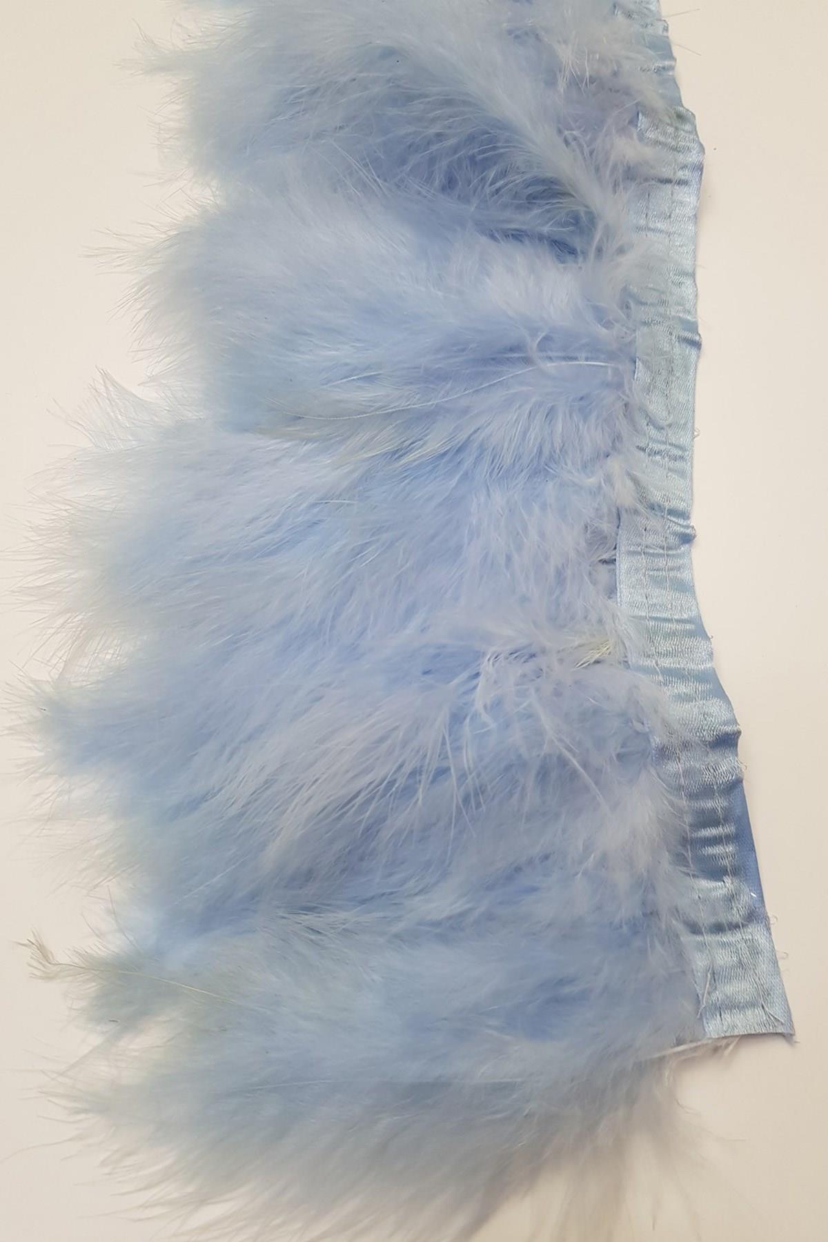 Wholesale Baby Blue Yeast Feather 1 mt