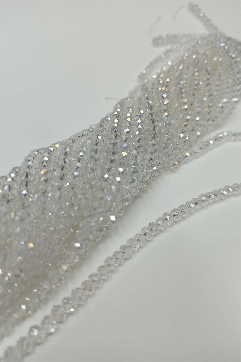 Wholesale White Crystal Beads 6 mm