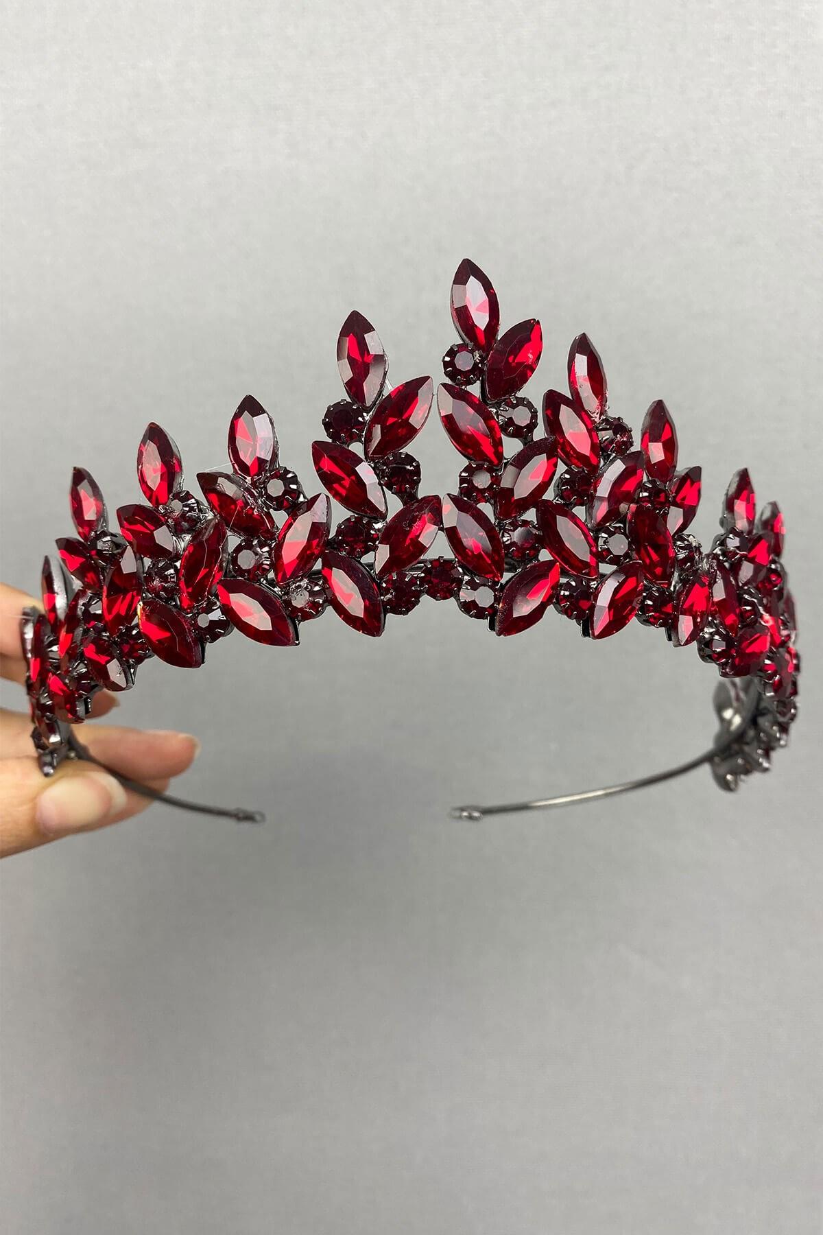 Wholesale Burgundy Subra Model Bridal Henna Crown