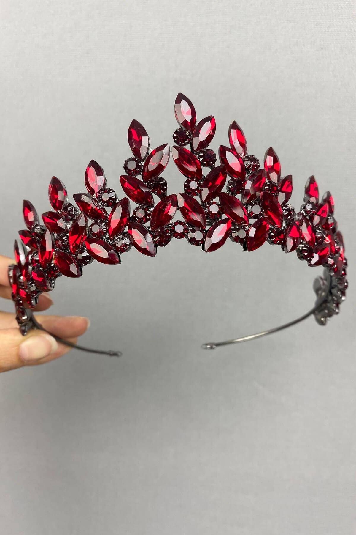 Wholesale Burgundy Subra Model Bridal Henna Crown