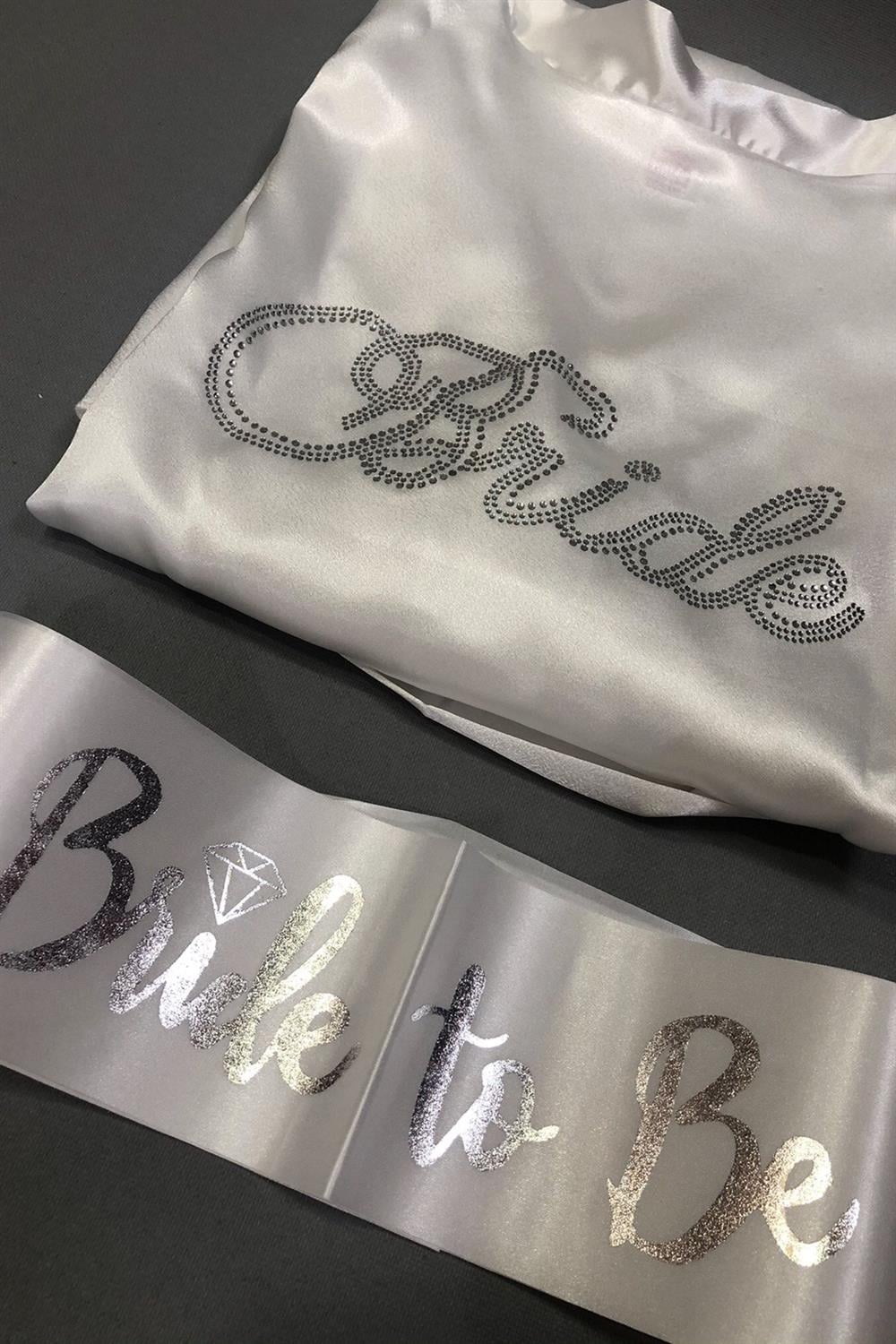 Toptan Bride Sabahlık Taç Kuşak ve Dövme Seti