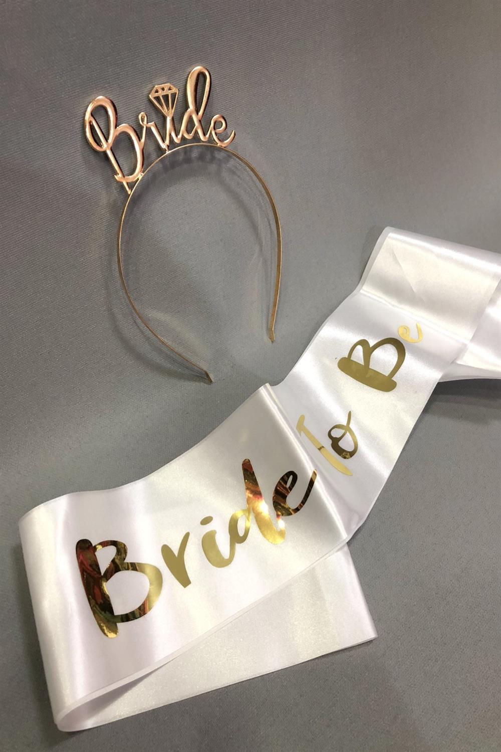 Toptan Bride Taç ve Kuşak Seti