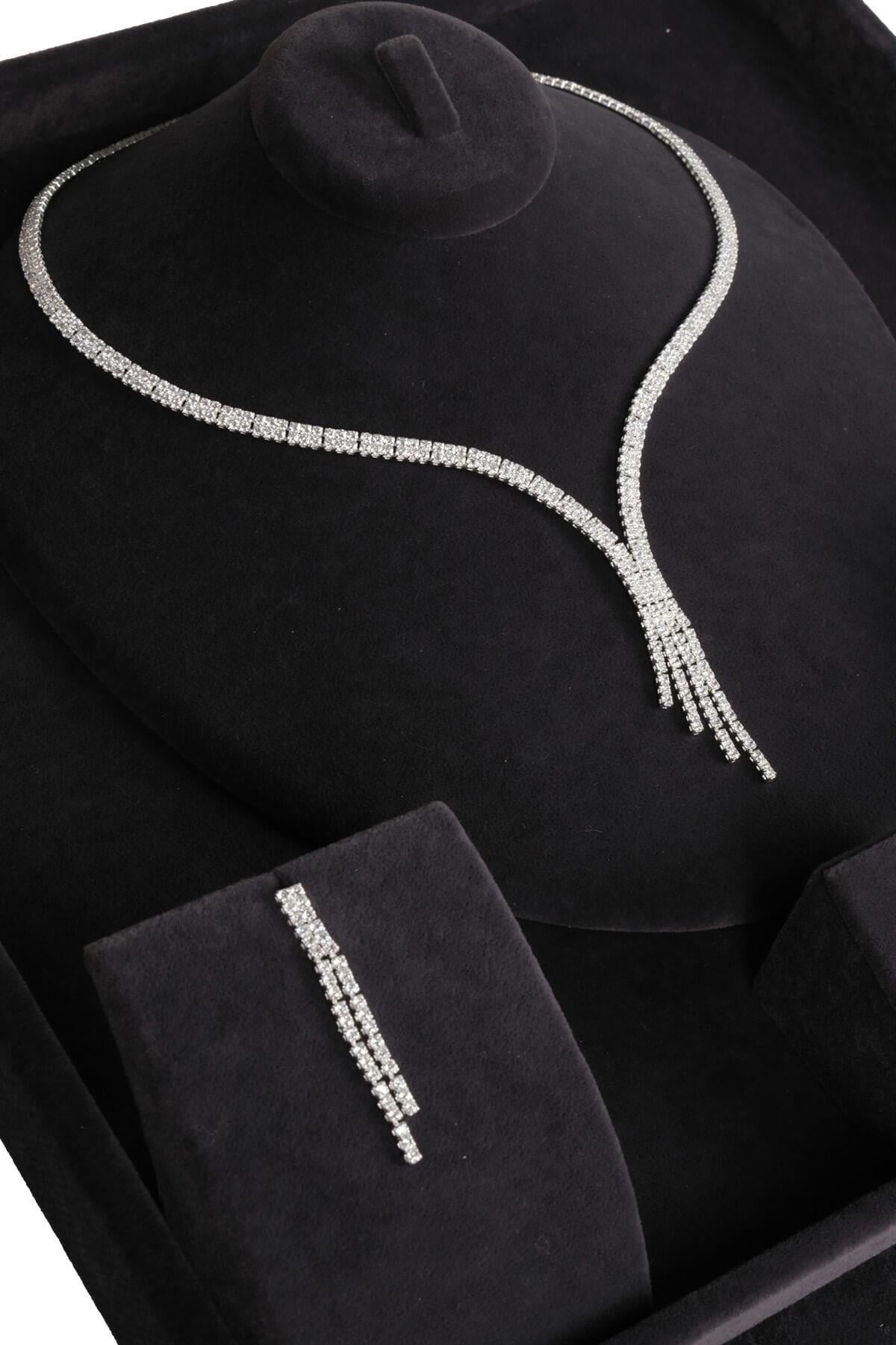 Wholesale Canissa and Zircon Stone Necklace Earring Bracelet Set