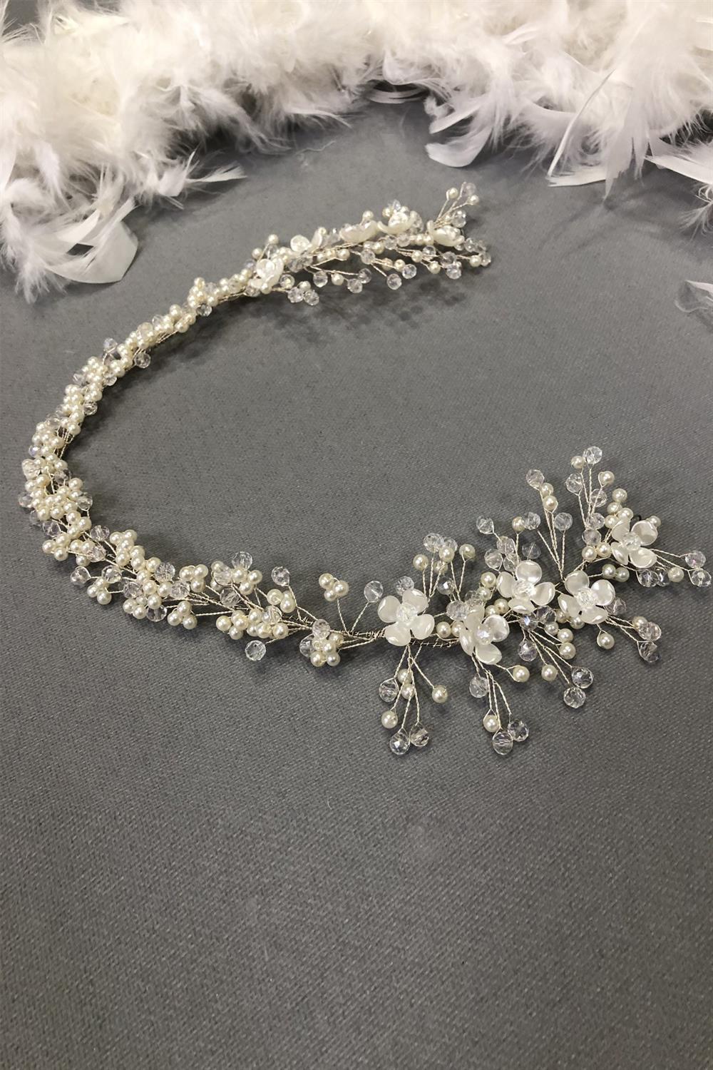 Wholesale Double Sided Pearled Arrow Bridal Hair Accessory