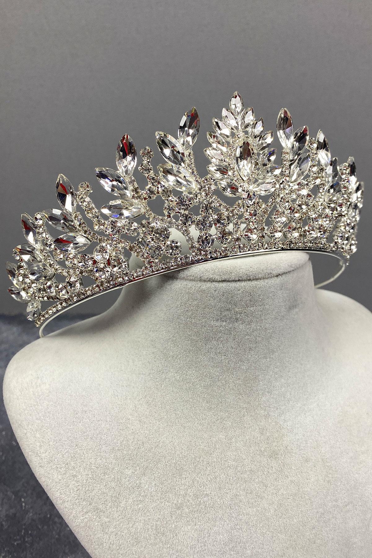 Toptan Danver Taşlı Gelin Tacı