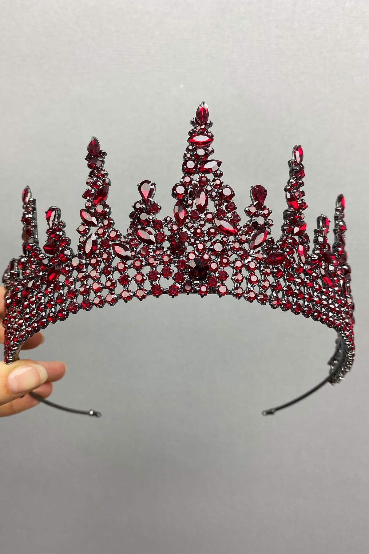 Wholesale Gatria Model Burgundy Bridal Henna Crown