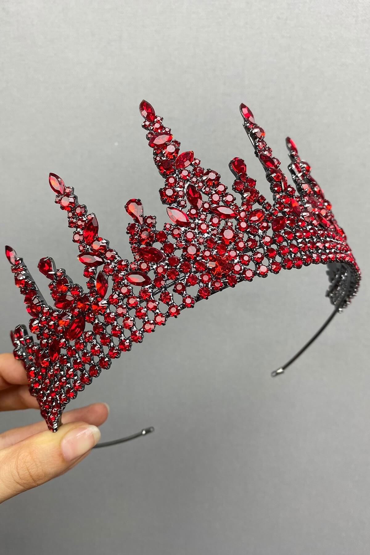 Wholesale Gatria Model Red Bridal Henna Crown