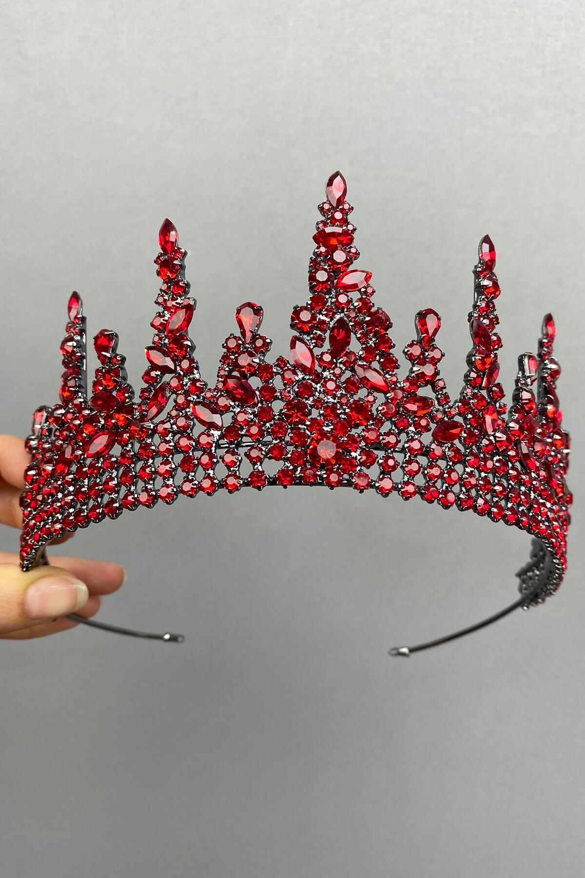 Wholesale Gatria Model Red Bridal Henna Crown