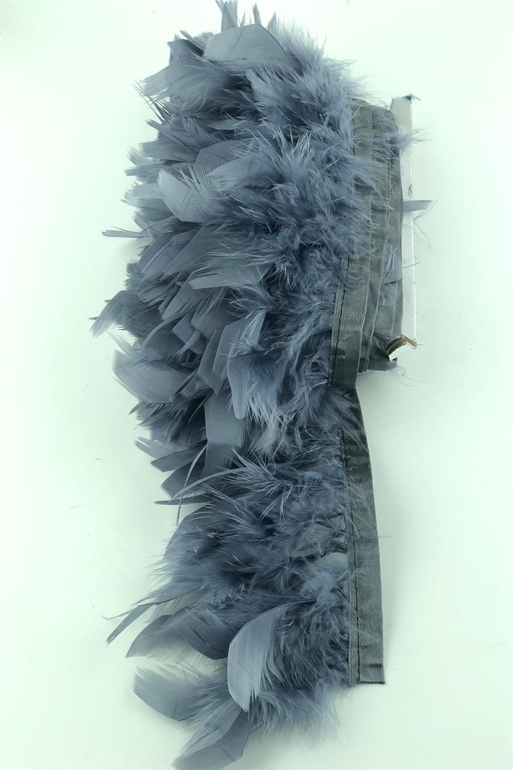 Toptan Gri Biyeli Otriş Kaz Tüyü