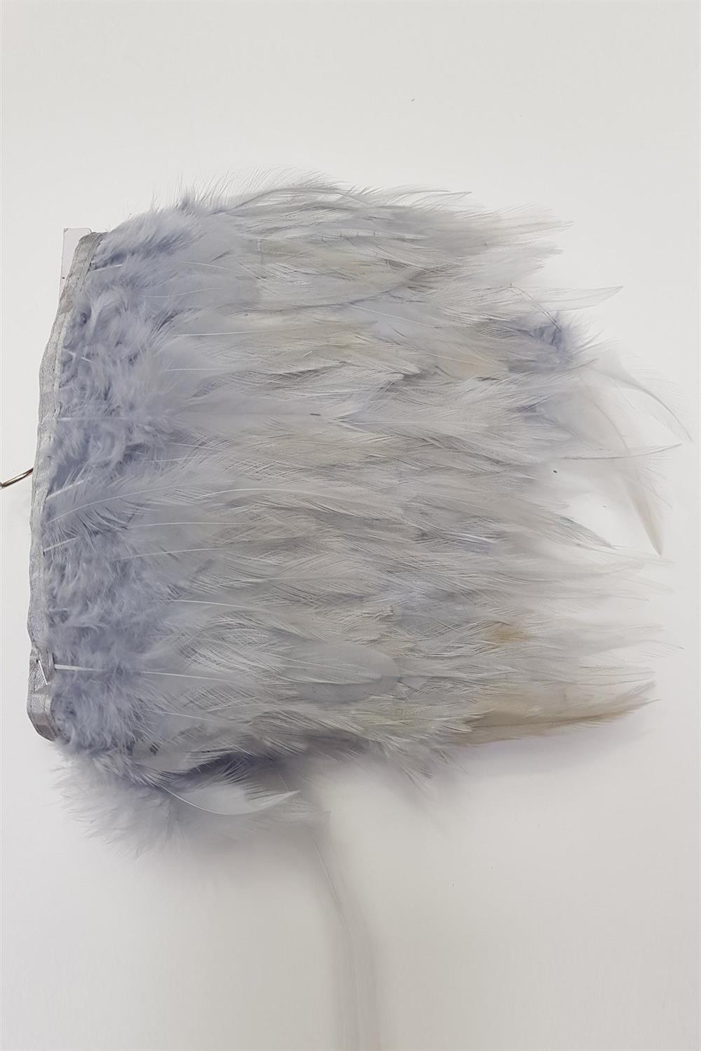 Wholesale Gray Rooster Feather 1 meter