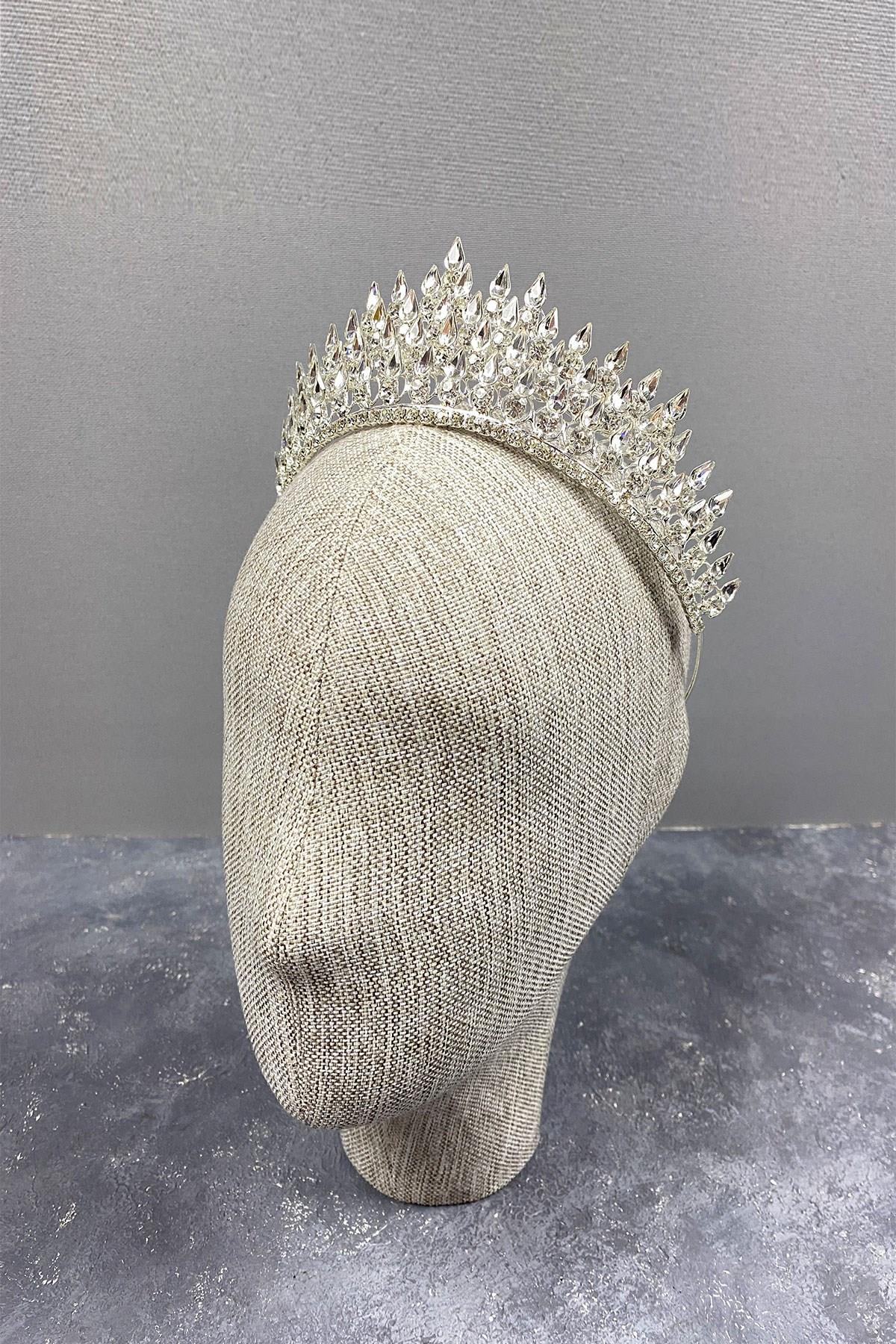 Wholesale Silver Drop 3D Bridal Crown