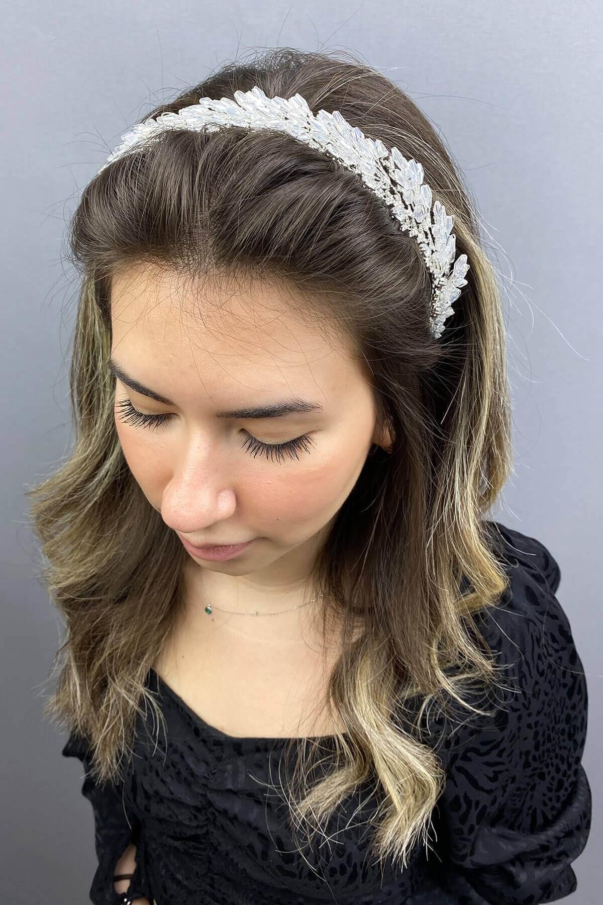 Wholesale Silver Color Sementa Elegant Bridal Crown
