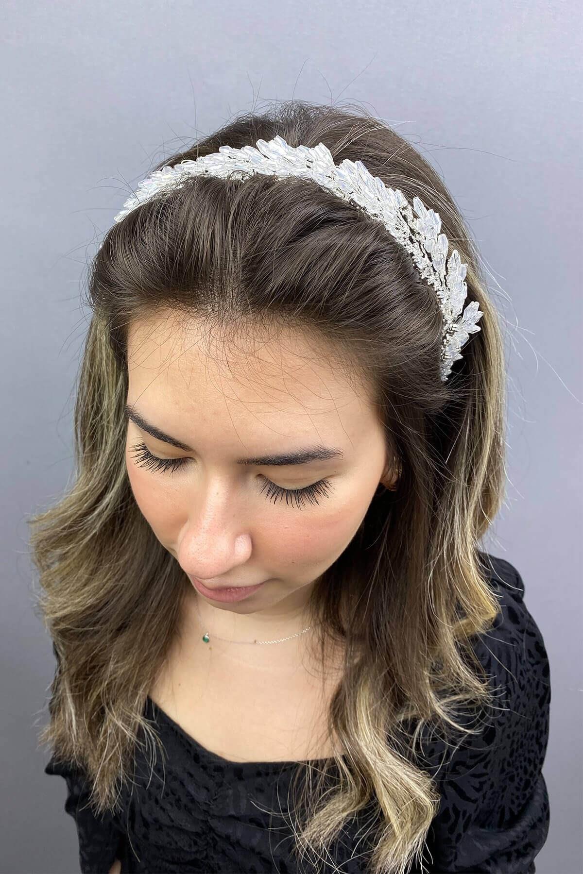 Wholesale Silver Color Sementa Elegant Bridal Crown