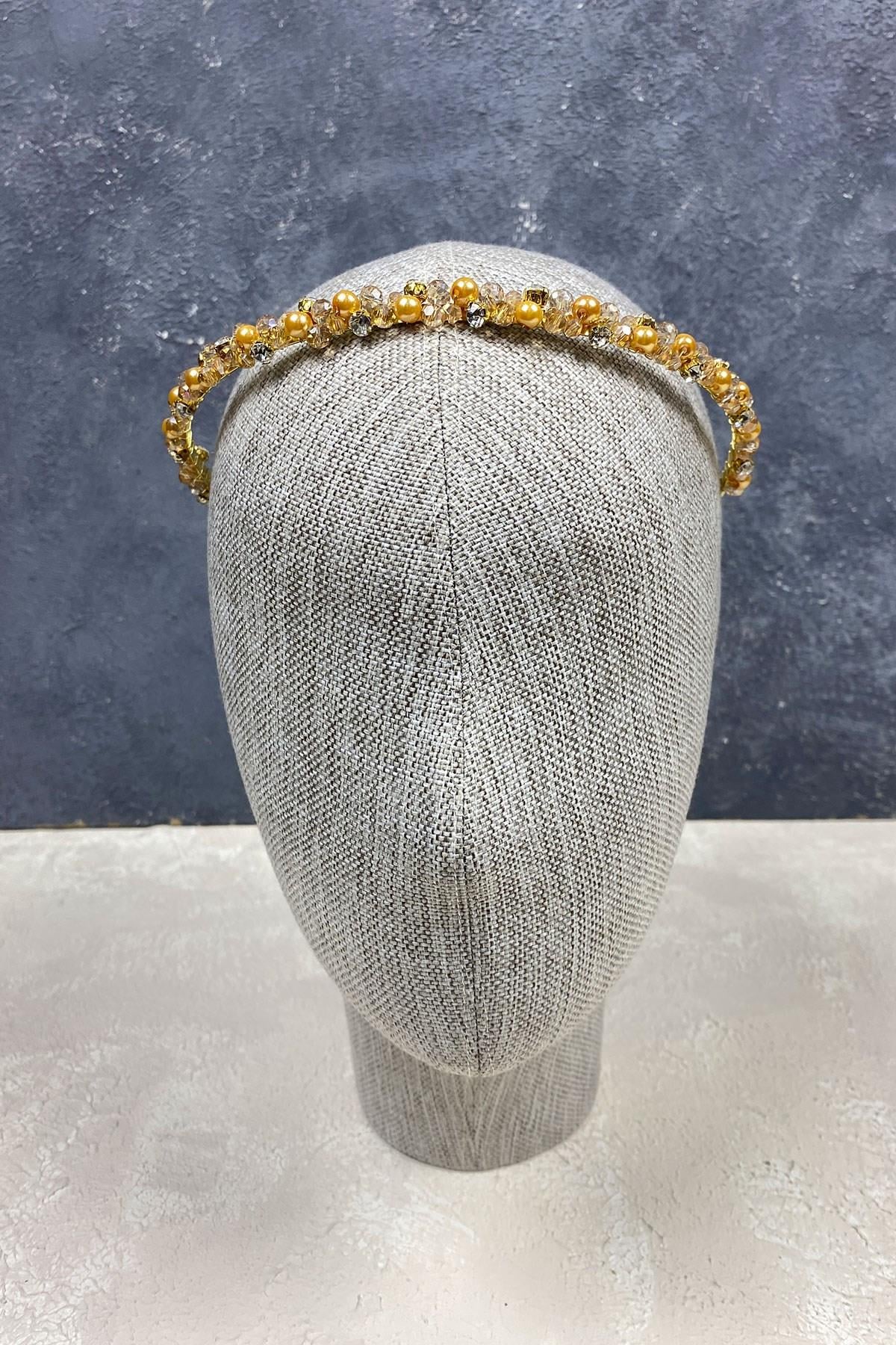 Wholesale Pearl Beads and Crystal Hair Accessory Bridal Crown