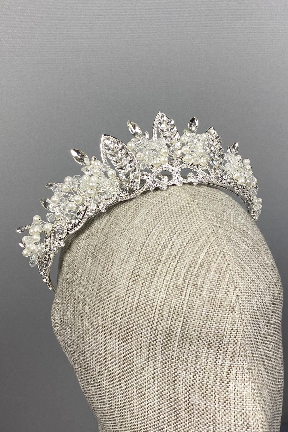 Wholesale Jabbah Bead Embroidered Bridal Henna Crown