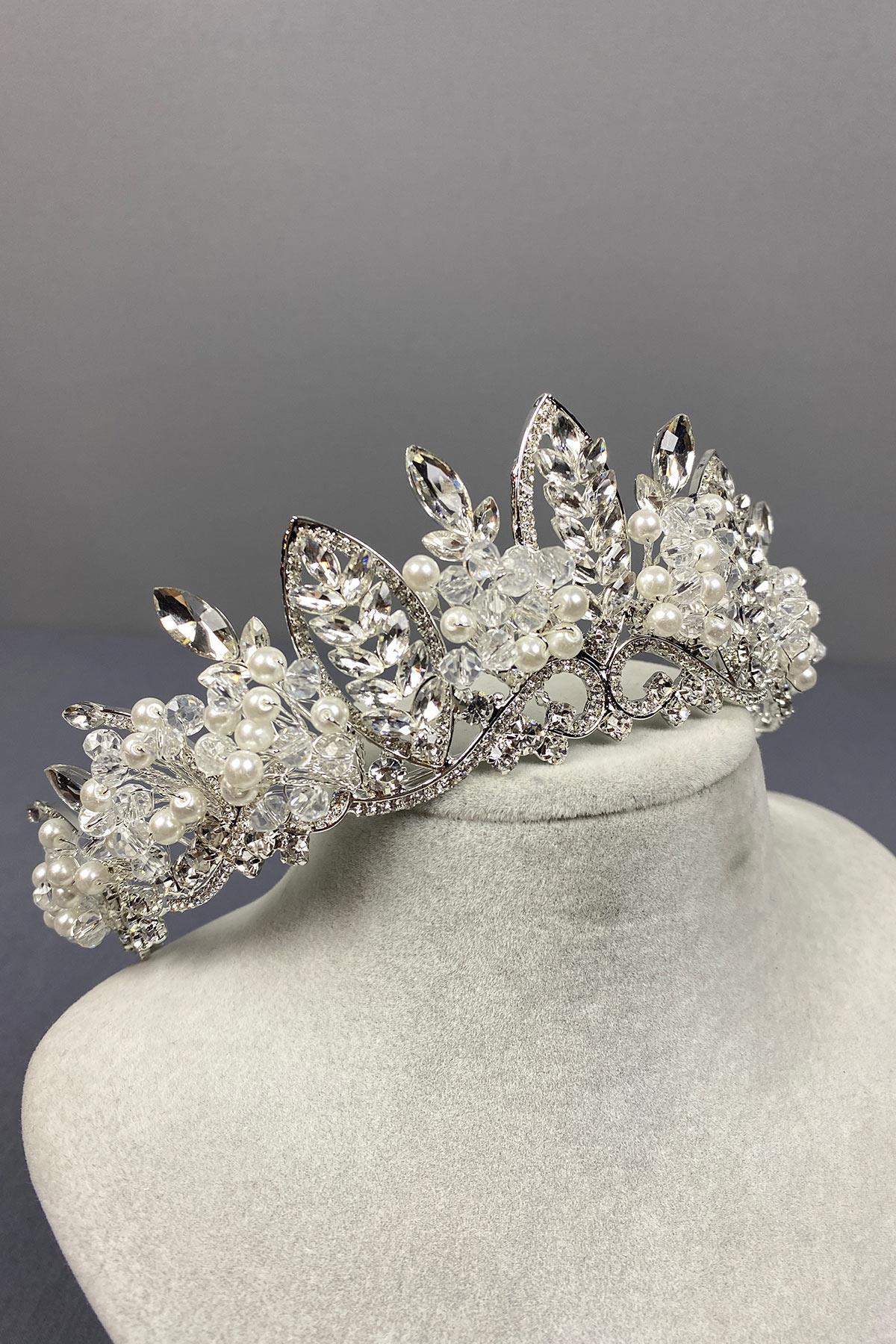 Wholesale Jabbah Bead Embroidered Bridal Henna Crown