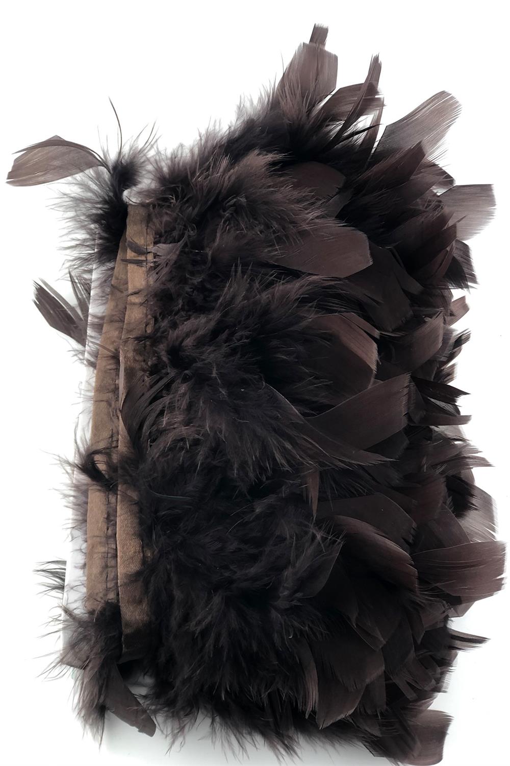 Wholesale Brown Ribbed Otriş Goose Feather