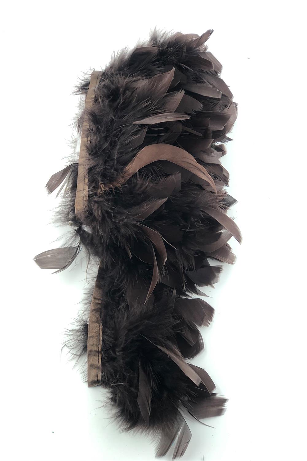 Wholesale Brown Ribbed Otriş Goose Feather