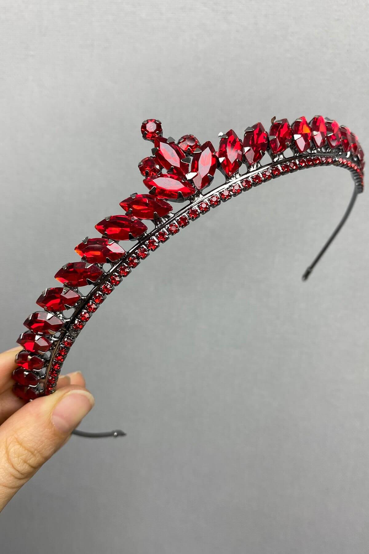 Wholesale Red Ece Model Thin Bridal Henna Crown