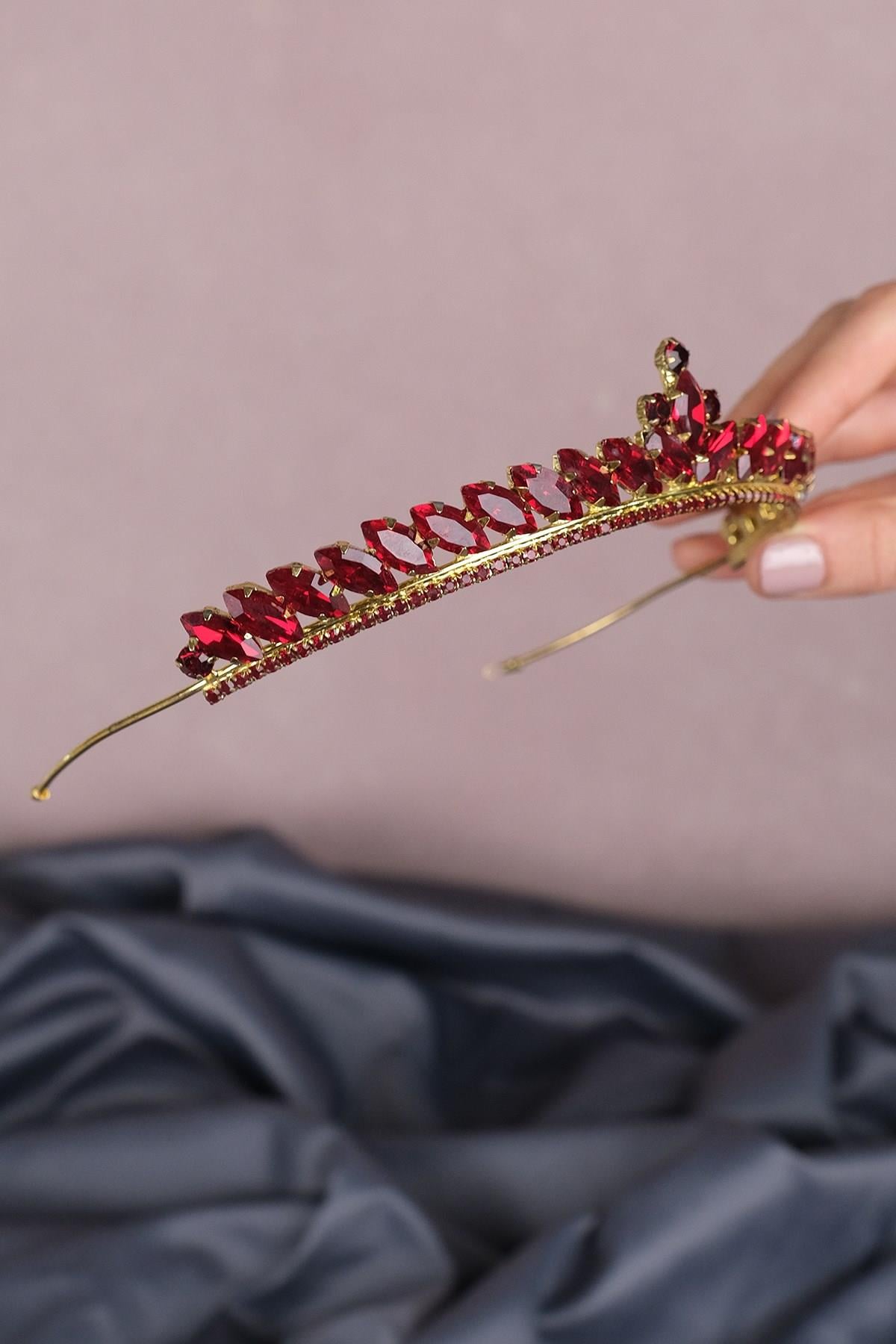 Wholesale Red Gold Ece Model Thin Bridal Henna Crown