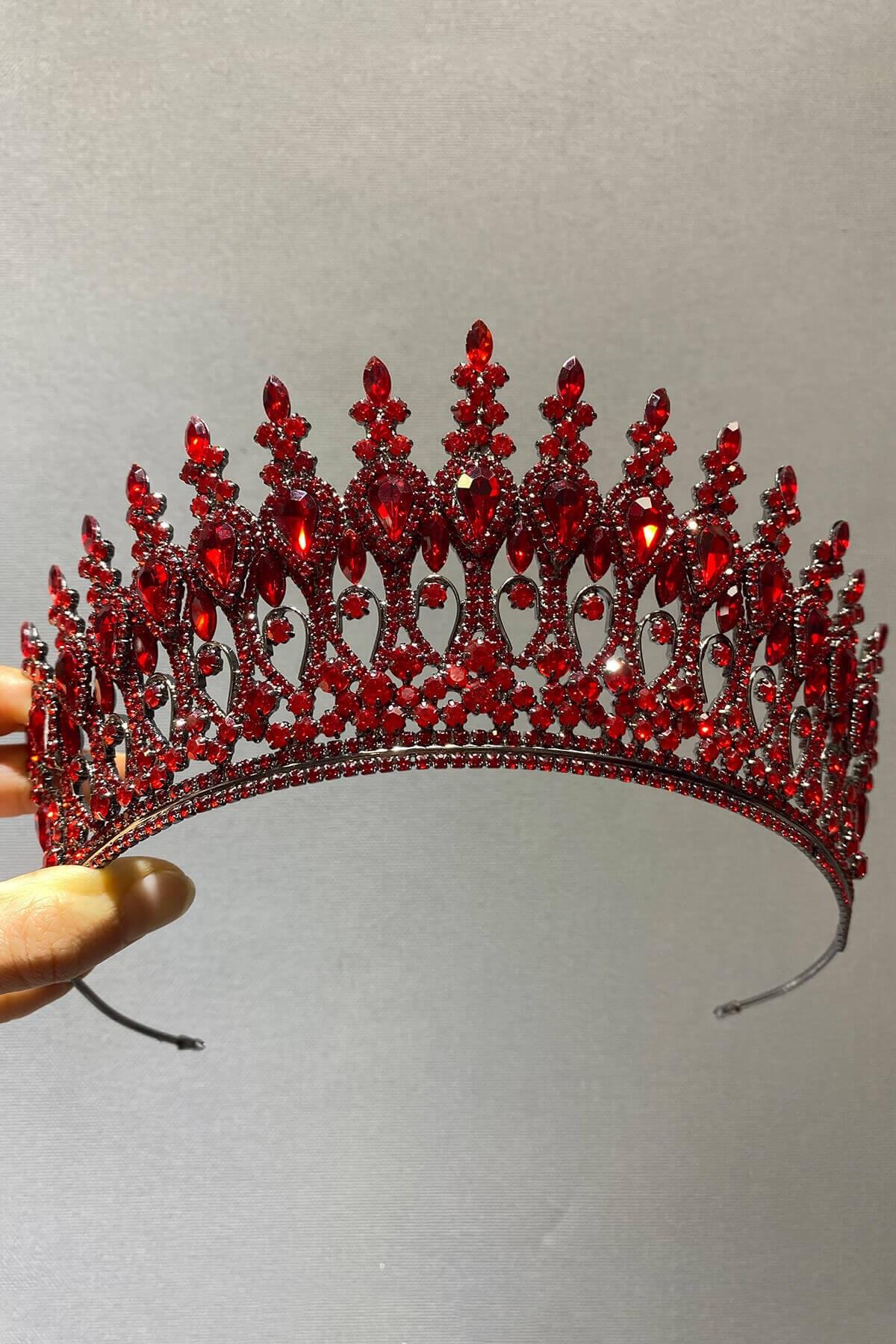 Toptan Kırmızı Henna Model Gelin Kına Tacı