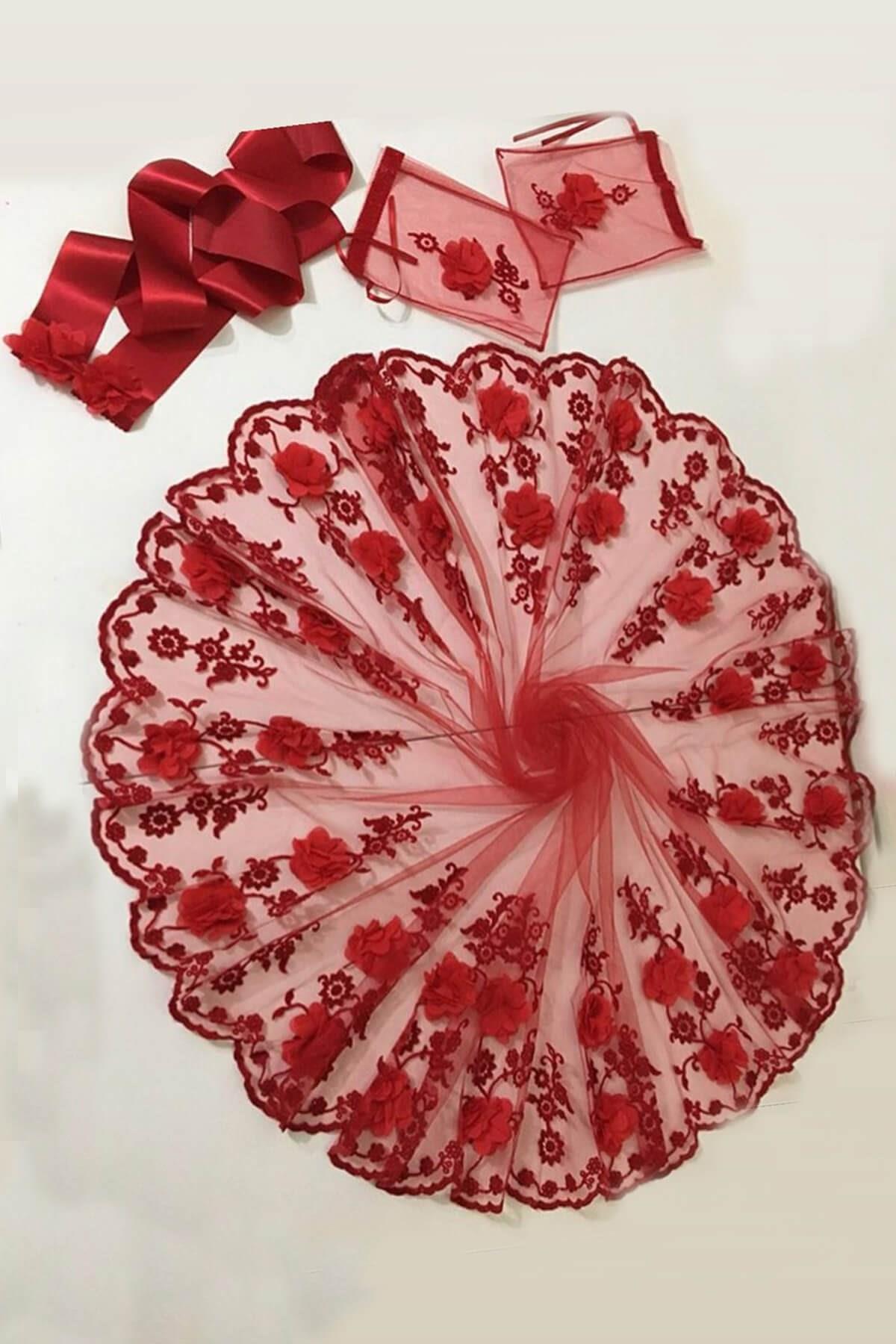 الجملة الليزر الأحمر الأزهار الحجاب الزفاف الحناء الحجاب الوجه