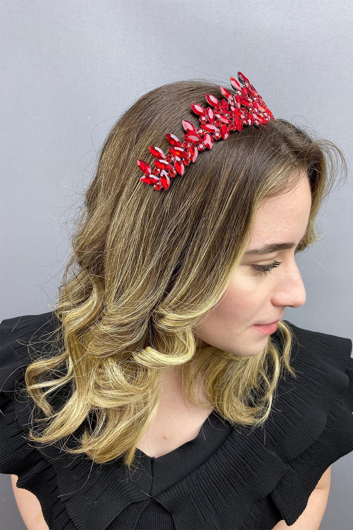 Wholesale Red Subra Model Bridal Henna Crown