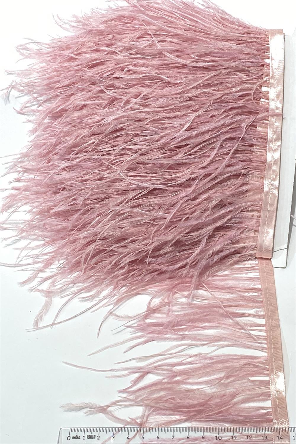 Toptan Koyu Pudra Deve Kuşu Tüyü 1 mt