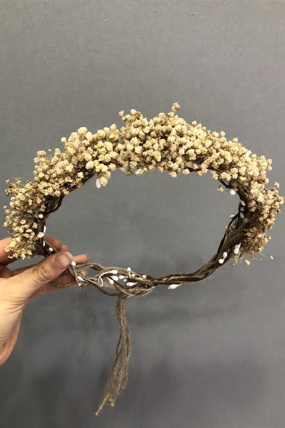 Wholesale Creamy Dried Flower Crown