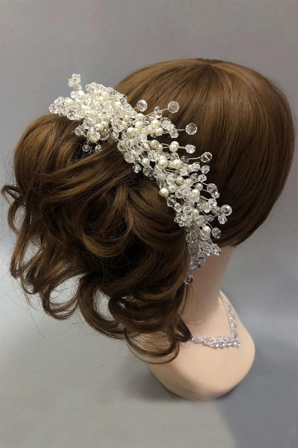 Wholesale Cream Pearly Crystal Hair Accessories