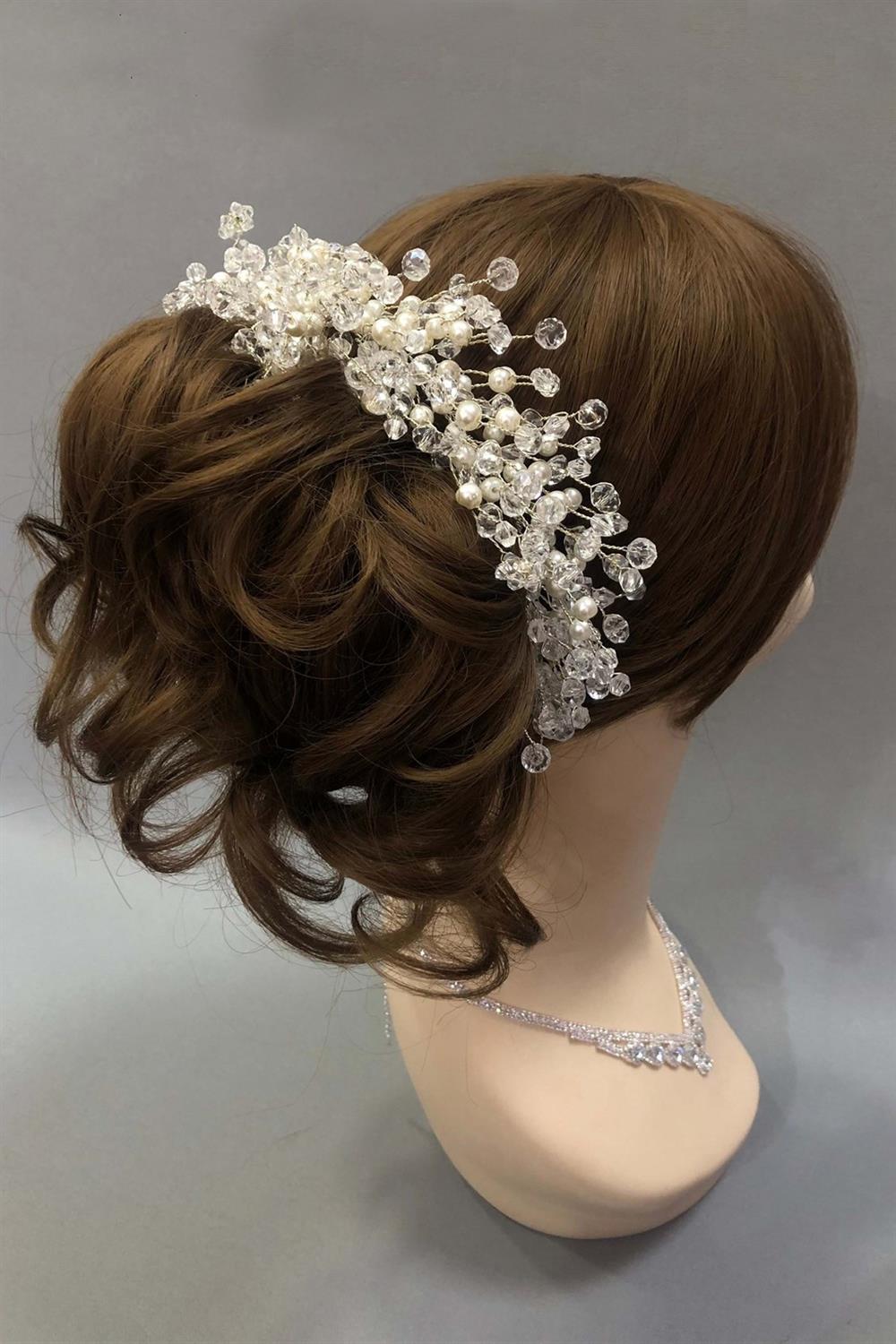 Wholesale Cream Pearly Crystal Hair Accessories