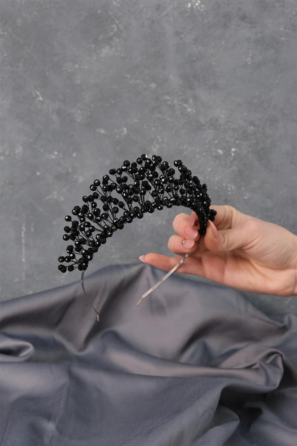 Toptan Kristal Boncuklu Aren Gelin Kına Tacı