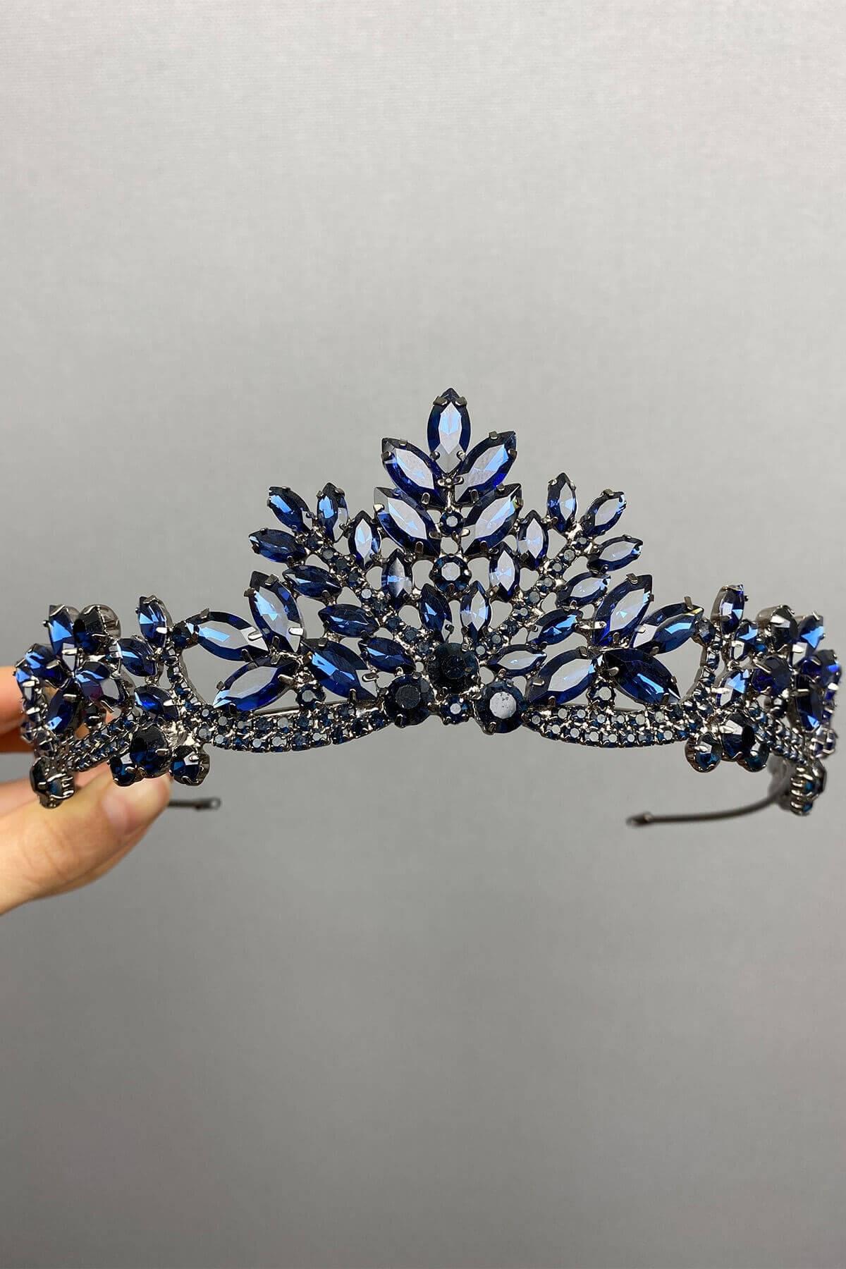 Wholesale Dark Blue Berlin Model Bridal Henna Crown