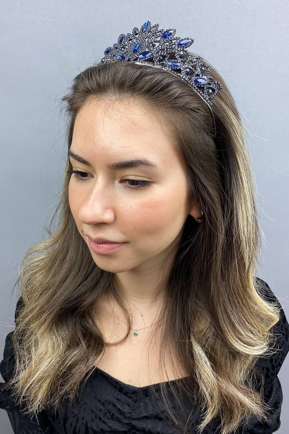 Wholesale Navy Blue Paradise Henna Bridal Crown