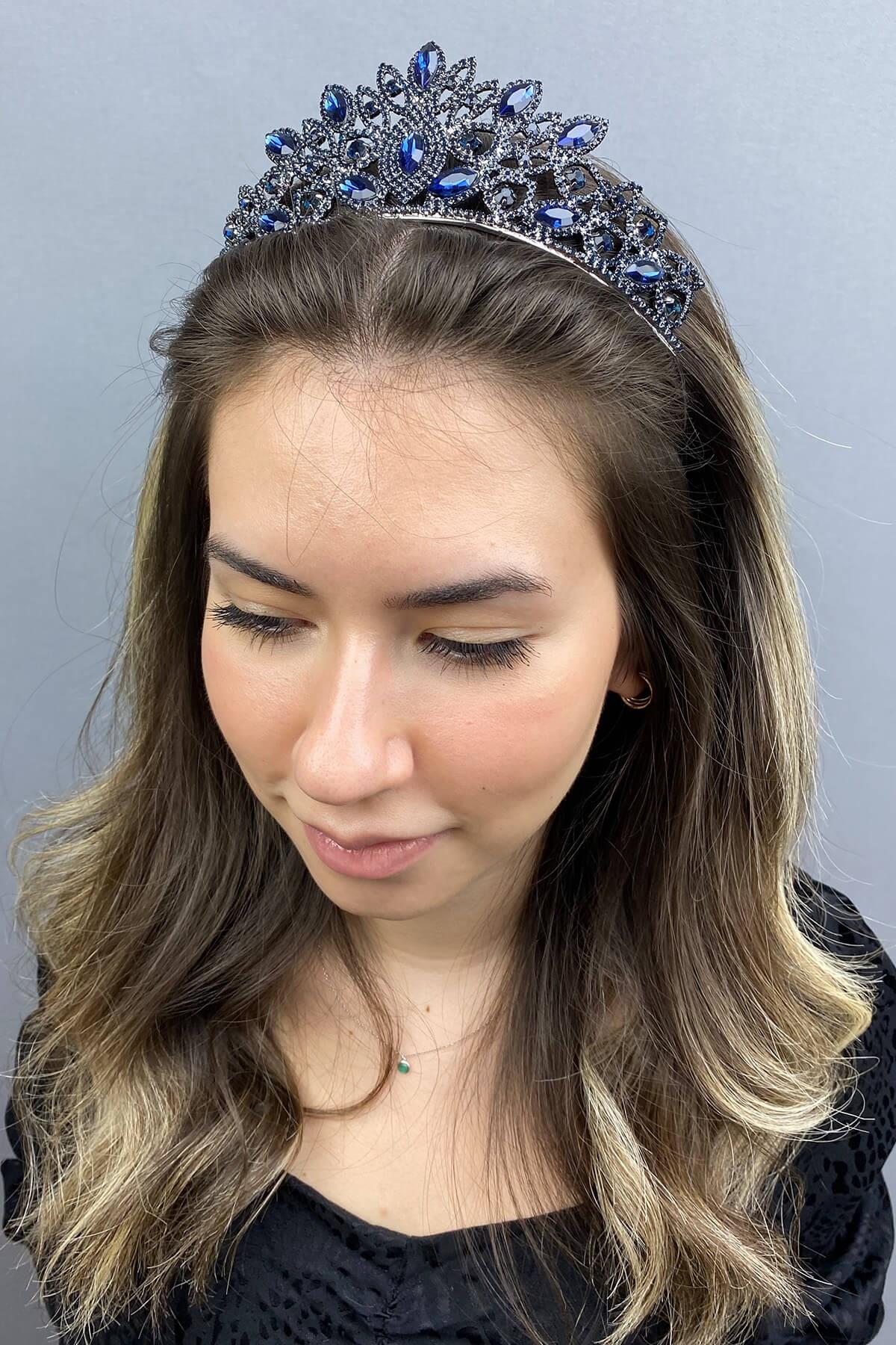 Wholesale Navy Blue Paradise Henna Bridal Crown