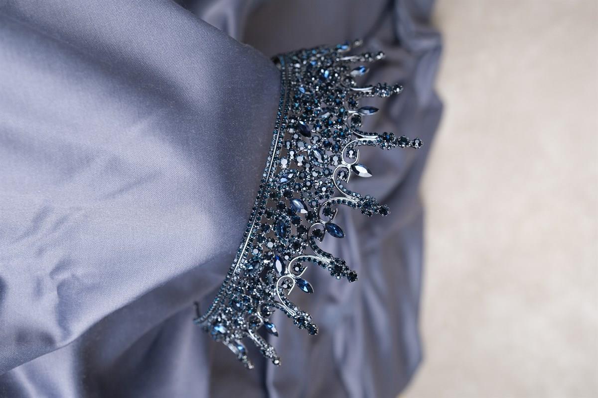 Wholesale Navy Blue Leonis Bridal Henna Crown