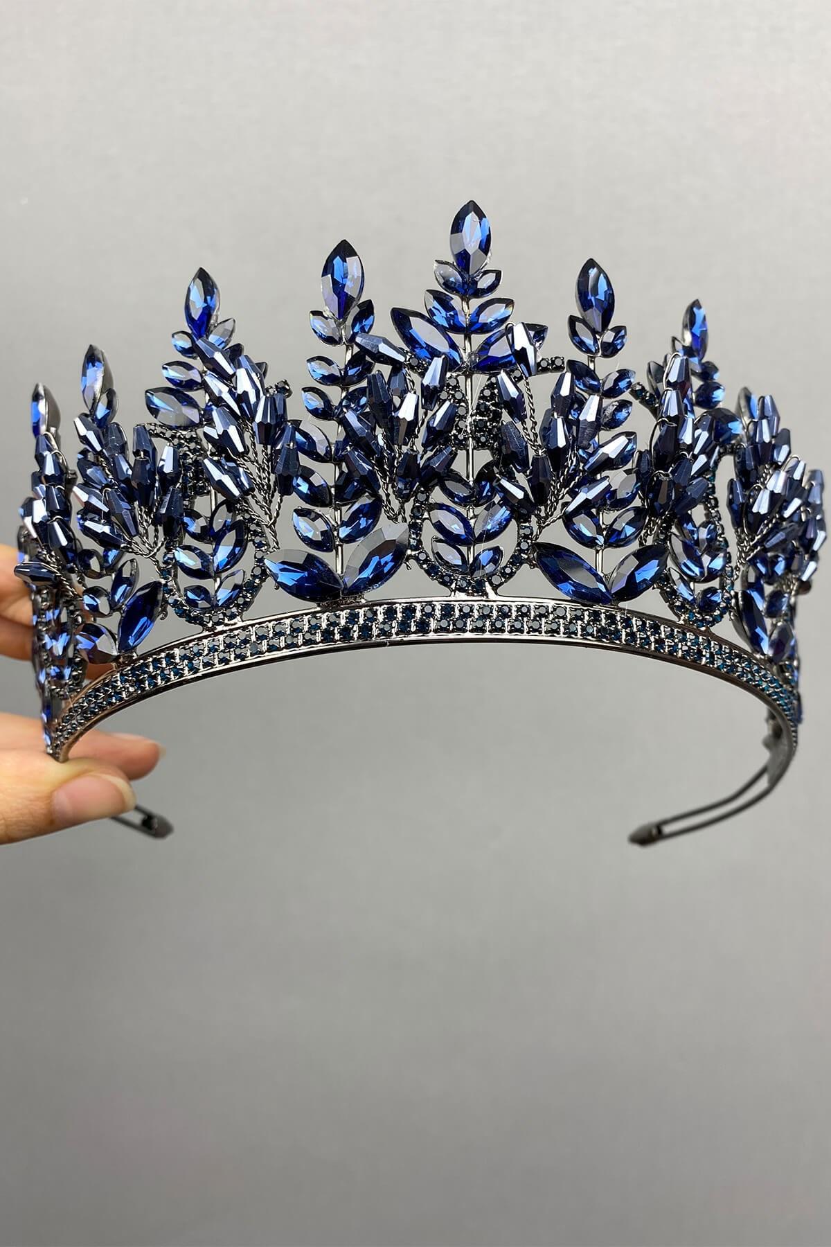 Wholesale Navy Blue Group Model Bridal Henna Crown