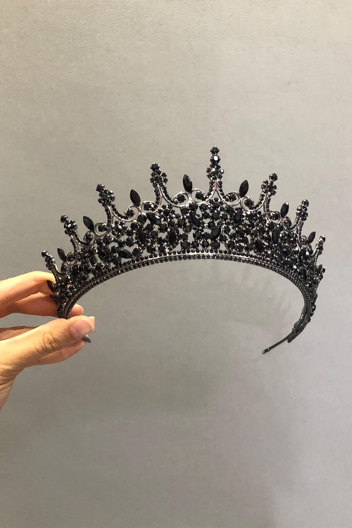Wholesale Leonis Model Black Bridal Henna Crown