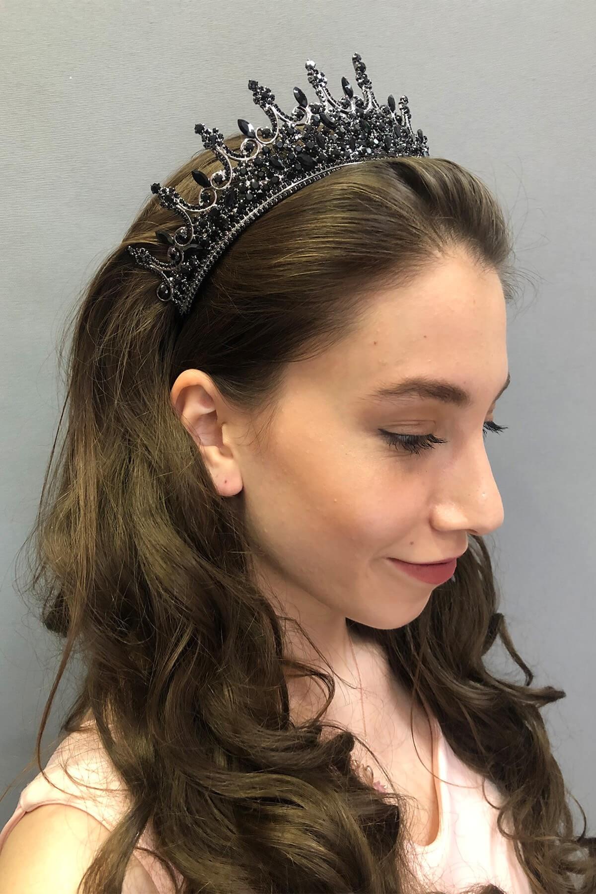 Wholesale Leonis Model Black Bridal Henna Crown
