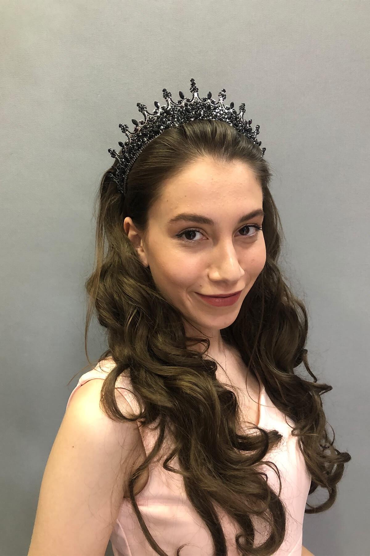 Wholesale Leonis Model Black Bridal Henna Crown