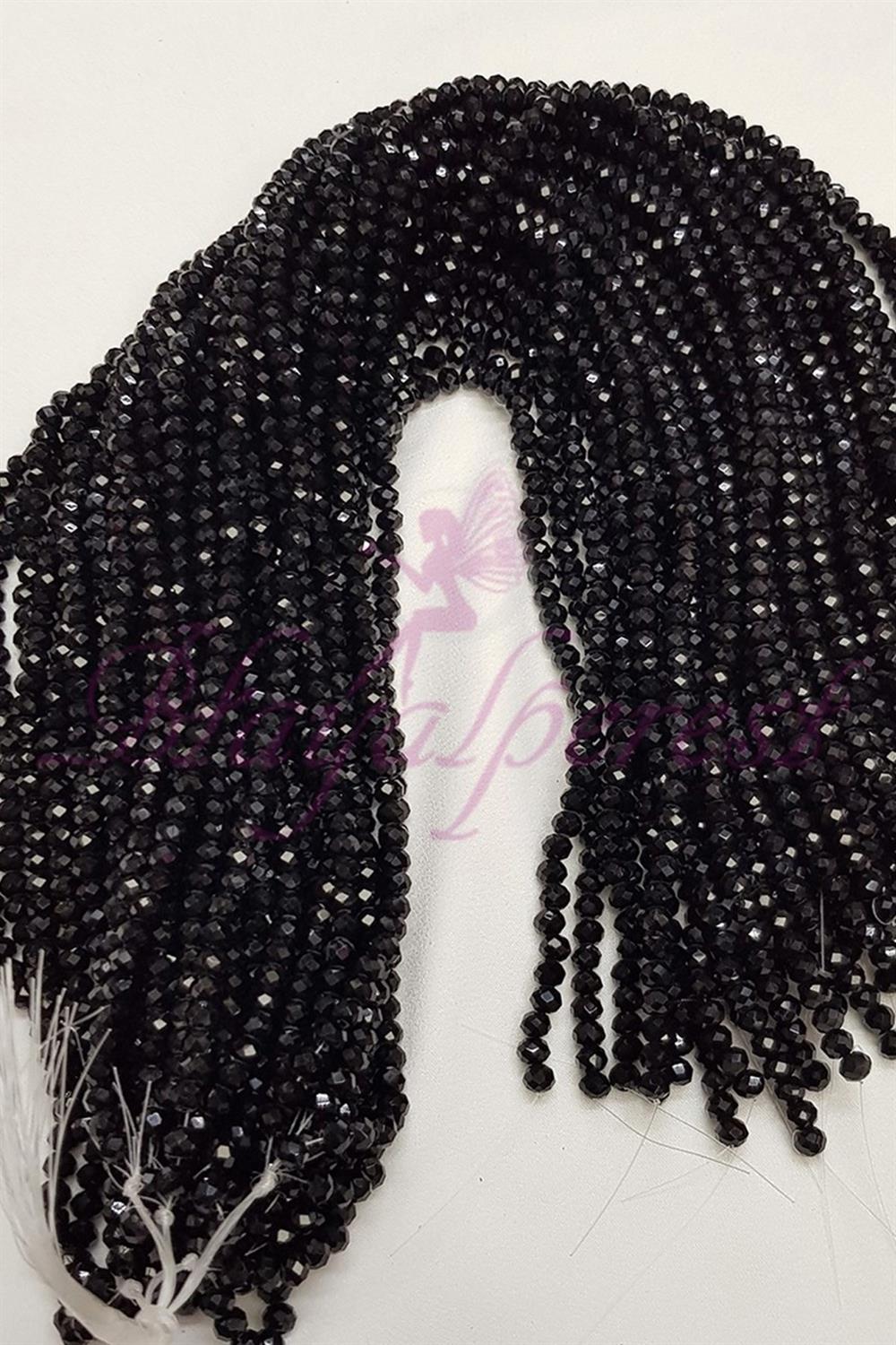 Wholesale Matte Black Crystal Beads 6 mm