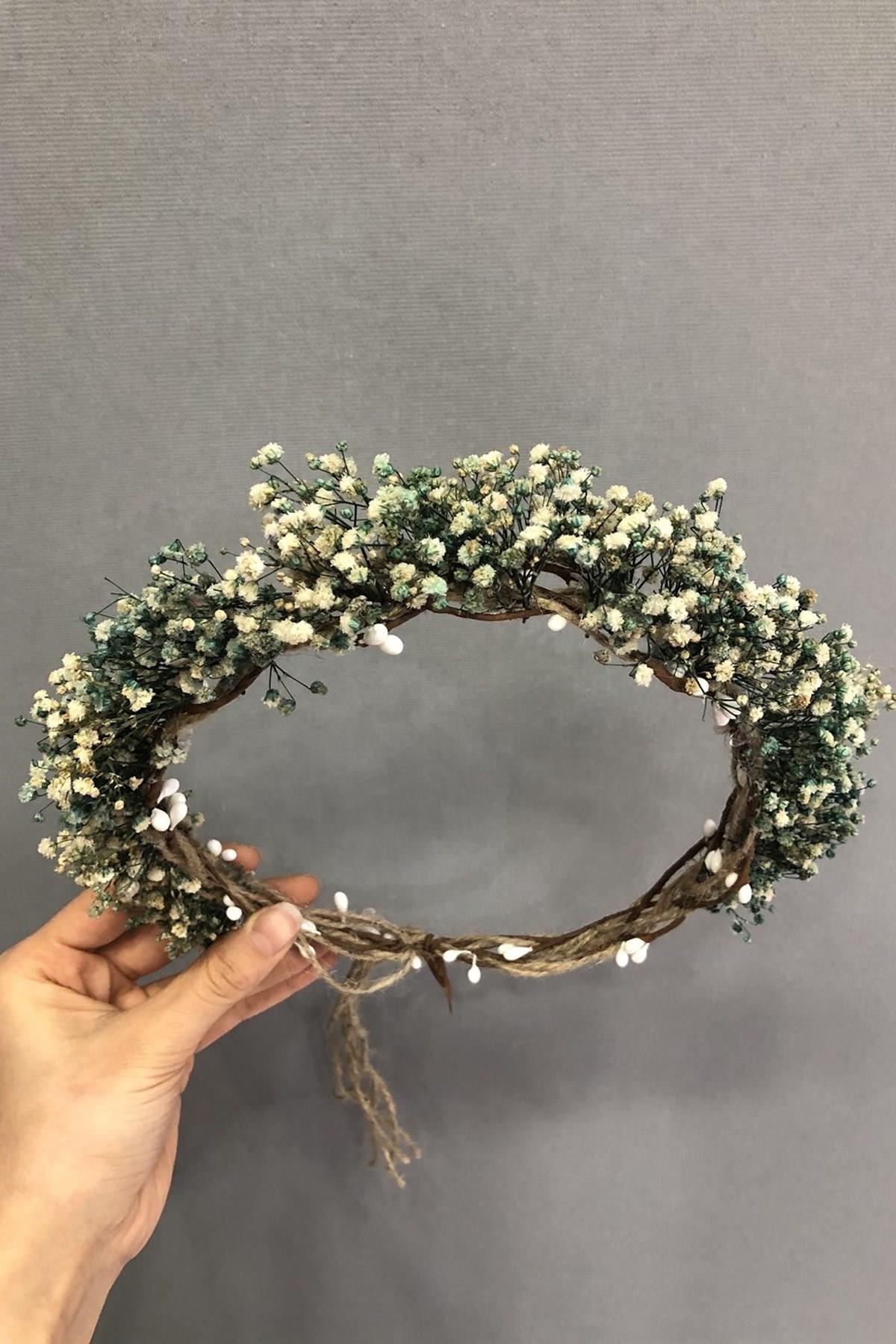 Wholesale Blue Chipsolu Dried Flower Crown