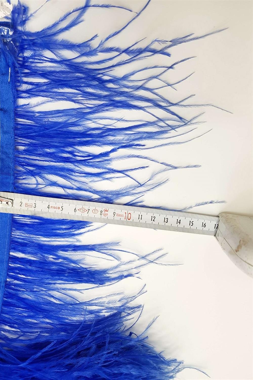 Toptan  Mavi Deve Kuşu Tüyü 1 mt